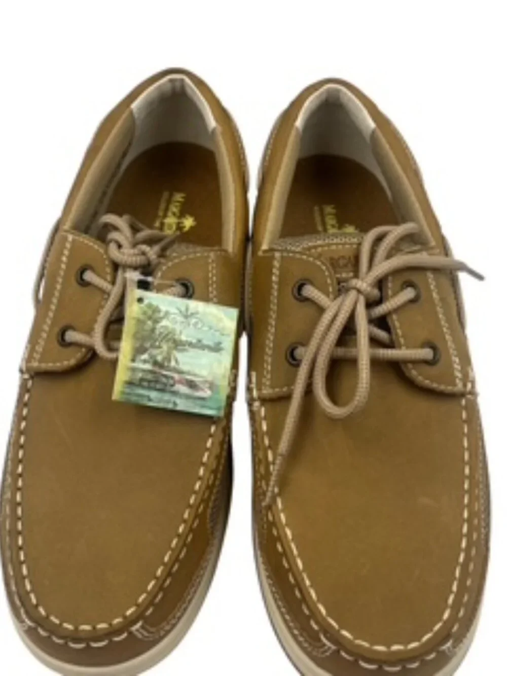 NEW Margaritaville Anchor Boat Shoes Men’s 12 Wide Lace up Leather NWT